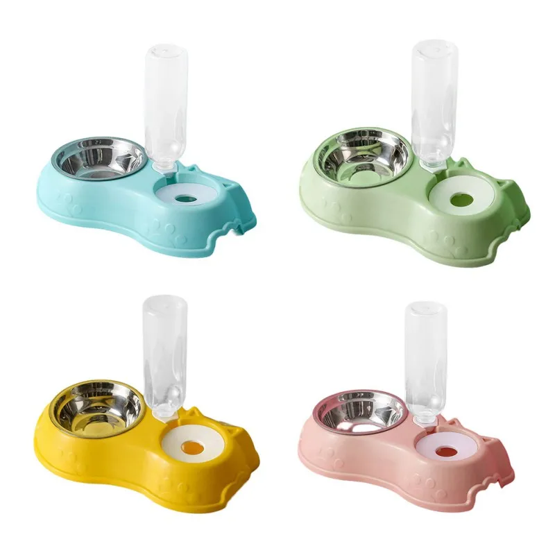 

Pet Dog Cat Accessories Automatic Water Storage Universal Cat Water Bowl Food Feeder Bowl Stand Dishes Supplies Dropship
