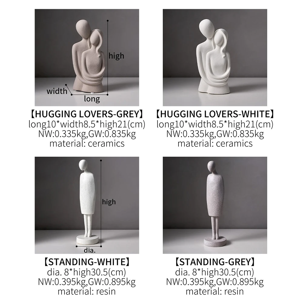 

Nordic Abstract Statue Sculpture Thinker Character Ornaments Decoration Resin Ceramic Decor Crafts Living Room Home Decor Gift