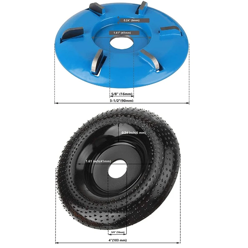 Wood Carving Disc Set 5/8 Inch(16Mm) Bore Angle Grinder And |