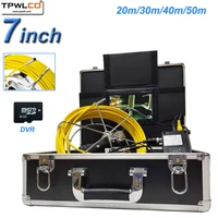 pipe drain inspection cleaner 1000tvl professional camera with 7 display 20m30m40m50m with 6pcs leds 6 5mm video camera