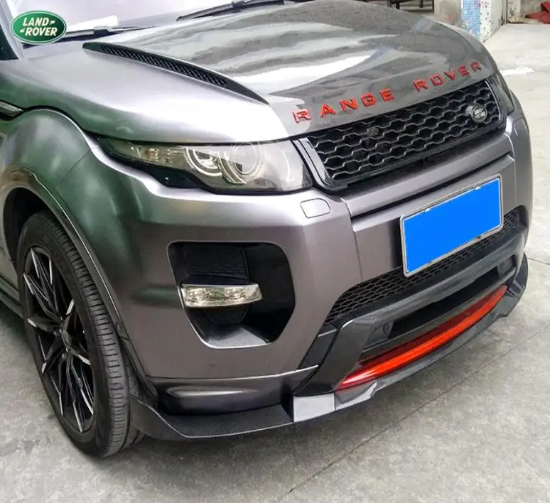 Карбоновый передний бампер спойлер автомобильный диффузор для Land Rover Range Rover Evoque 2012 2013