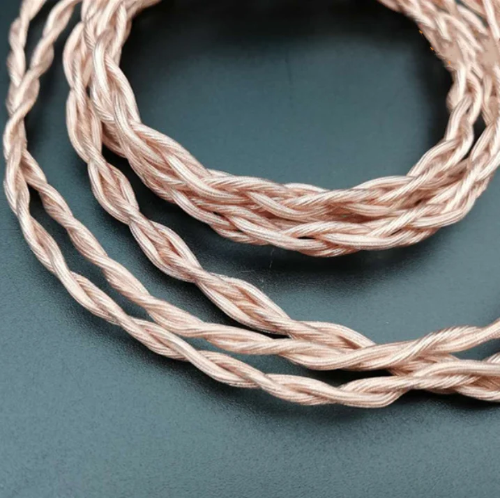 7n OCC silver-plated wire 4 share headphone upgrade line 252 core OD: 4.5-5.0