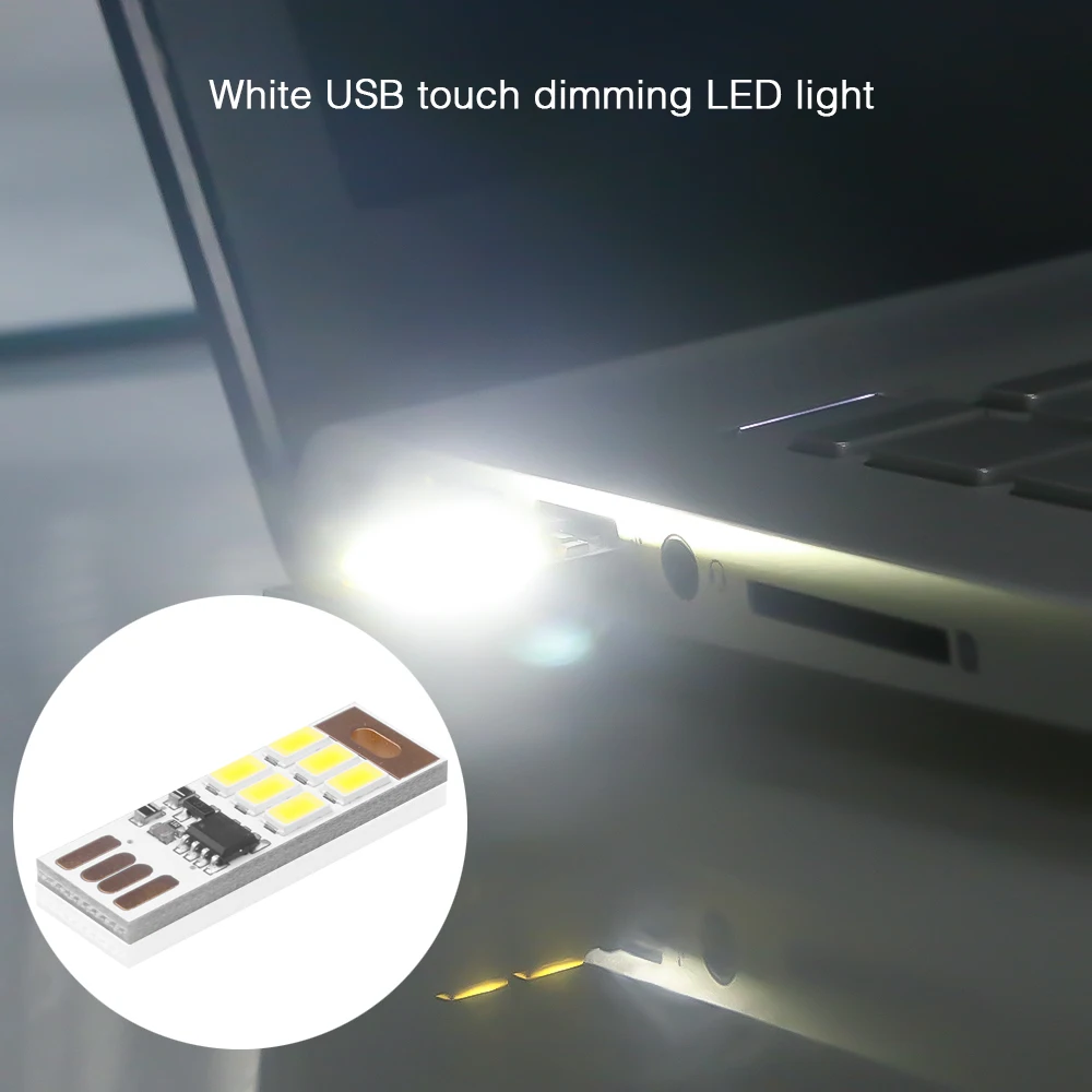 Kebidu Новинка 1 шт. мини сенсорный диммер карманная карта USB лампа питания 6