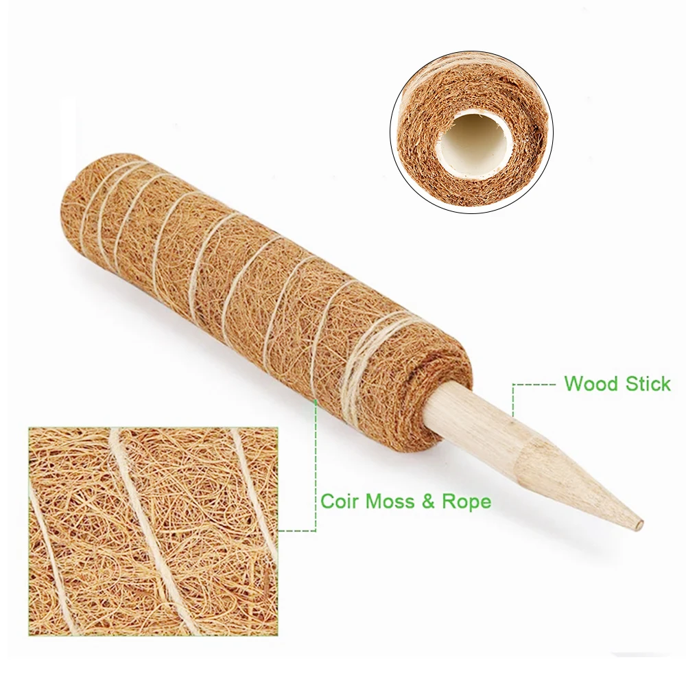 Кокосовая палка для подъема растений безопасная садоводства пальма поддержки