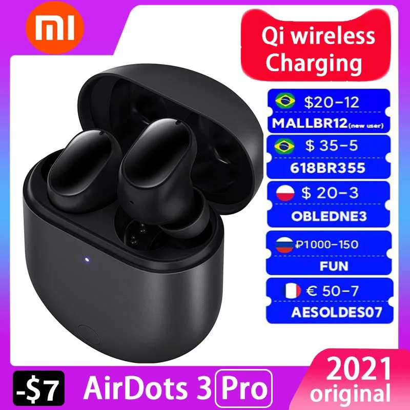 

Redmi AirDots 3 Pro TWS True Wireless Bluetooth 5.2 Low latency Earbuds Waterproof Apt-X Adaptive Noise Reduction IPX4 With Mic