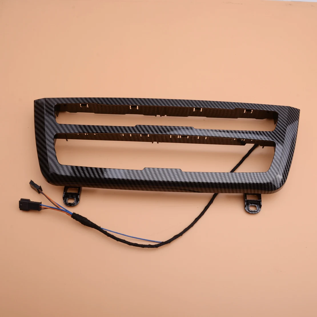 

beler Carbon Fiber Texture Car Center Console Dashboard AC Panel Light Radio Trim LED Luminescent fit for BMW 3 4 Series F30 LCI