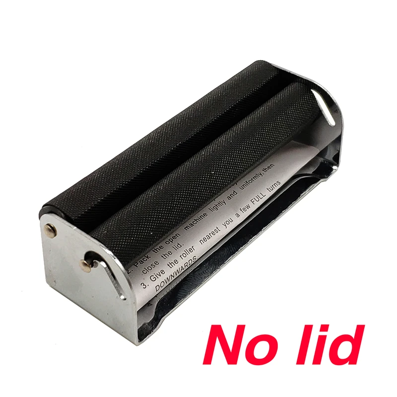No Lid 70 мм сигаретная прокатная машина ручной тупой Быстрый сигары табака ролик инжектор производитель металлический шарнир для сырой рулонной бумаги - Цвет: No Lid