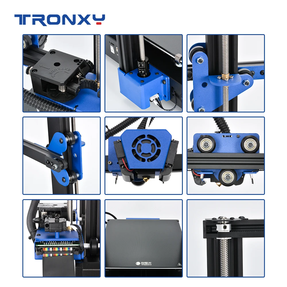 Tronxy XY-3 PRO 3D Printer Large Print Size Glass printer Silent Mainboard Titan Extruder aluminium profile impressora 3d