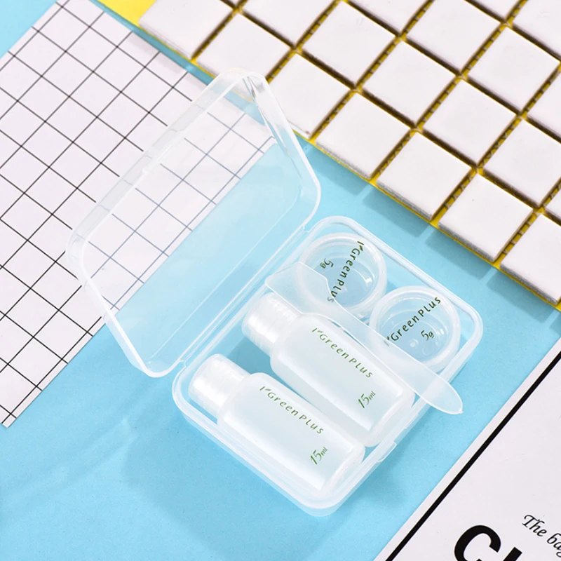 5 шт. мини портативный прозрачный дорожный флакон для косметических средств Крем