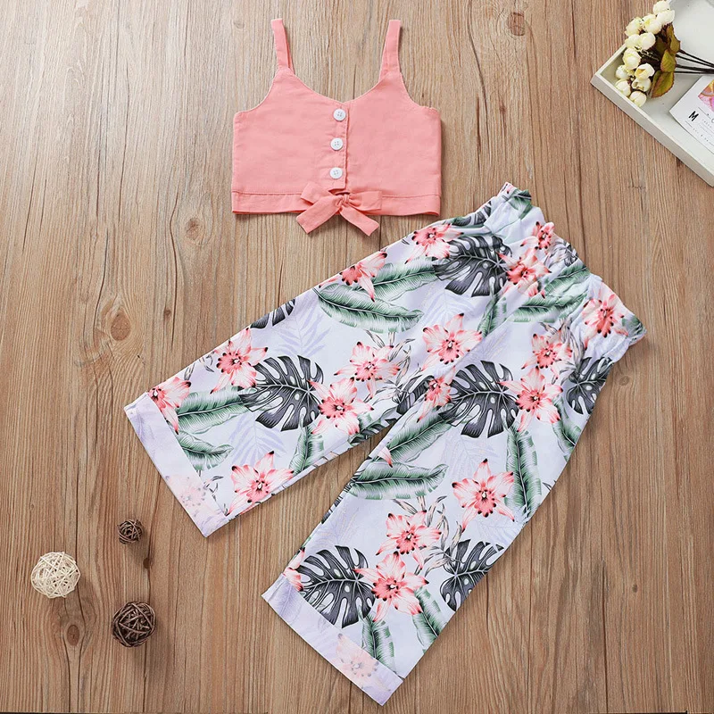 

Sling Top Palm Leaf Pineapple Print Set Sling Top Palm Leaf Flowers Pants Set ins style