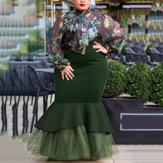 Облегающая Юбка русалки с завышенной талией элегантная Офисная Женская