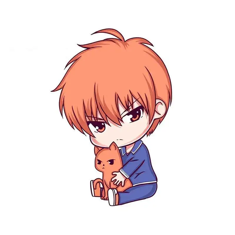 

New Cartoons Car Sticker for Fruits Basket Refrigerator Fine Car Decals Vinyl Motorcycl Decals Scratches PVC 13cm X 8cm