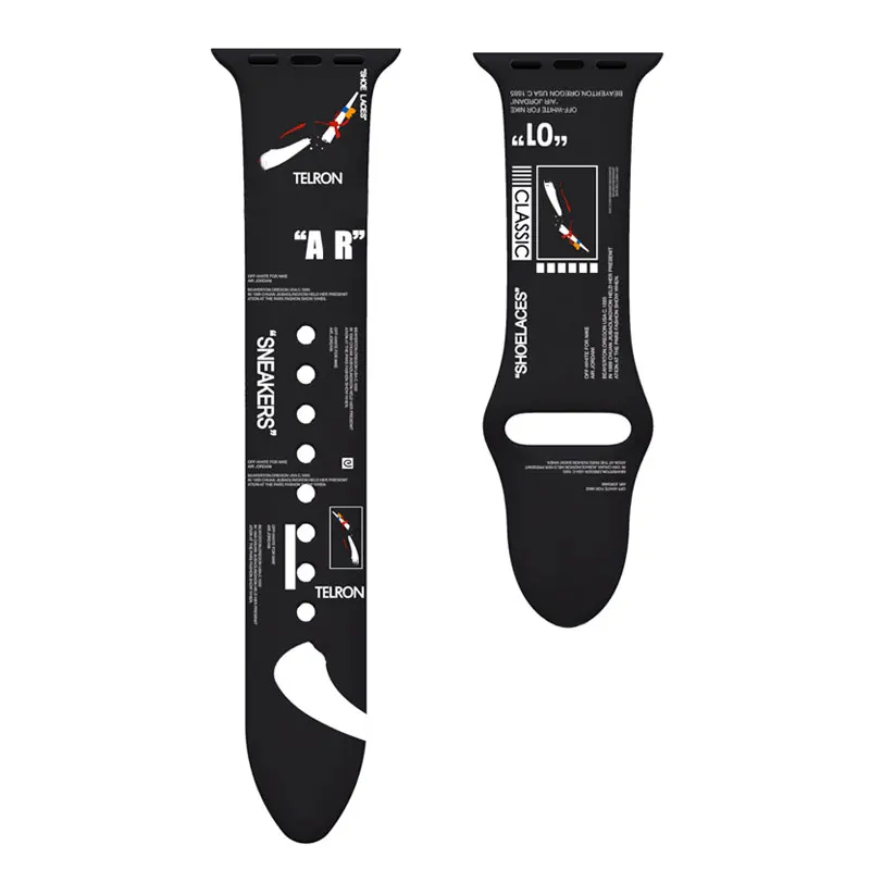 

sport Strap for Apple watch 6 SE band 44mm 40mm 38mm 42mm Printing silicone belt bracelet correa for iWatch serie 6 SE 5 4 3