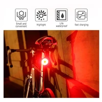 mini bicycle tail light bike rear light taillight usb rechargeable flashlight safety warning cycling accessory red color
