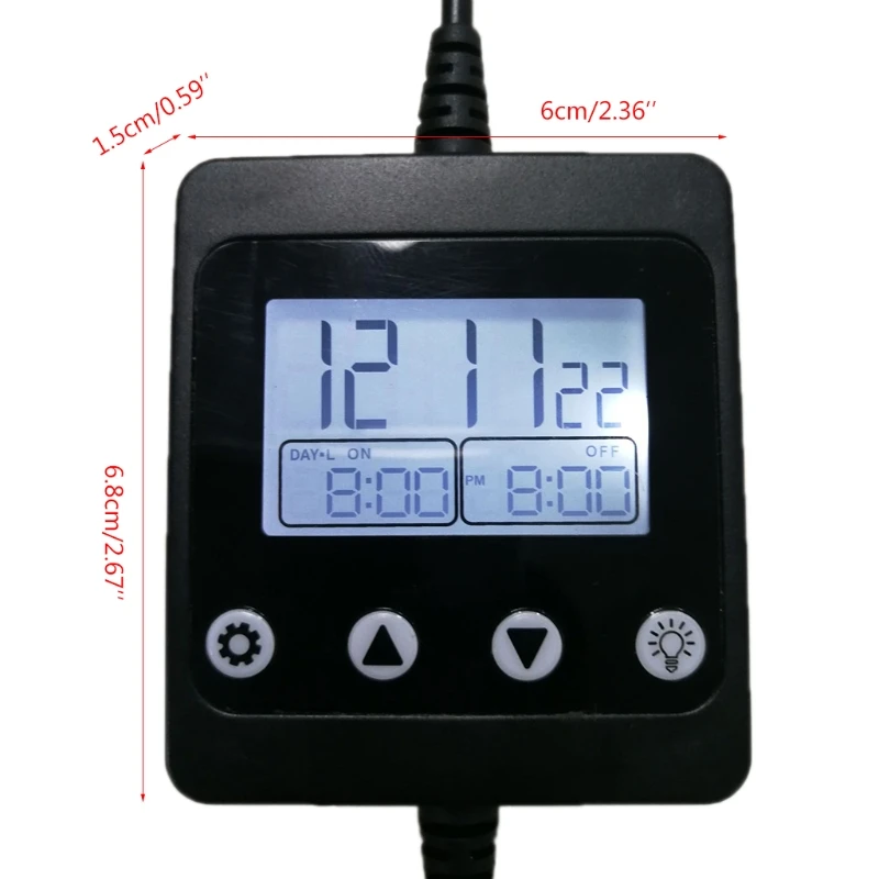 

2021 New Aquarium LED Light Controller Dimmer Modulator with LCD Display for Fish Tank Intelligent Timing Dimming System