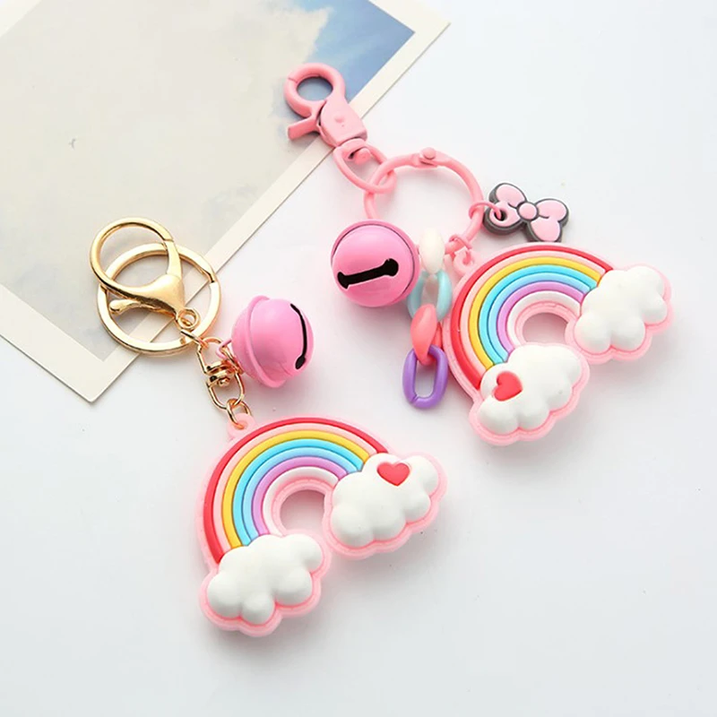 Брелок для ключей Женский милый Радужный мультяшный брелок с феями кукол сумок