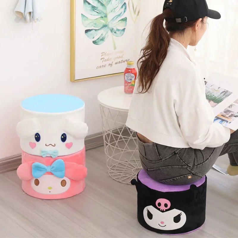 

Small doll stool for door, household shoes, creative stool, lazy children's stool, beautiful round sofa and low stool.