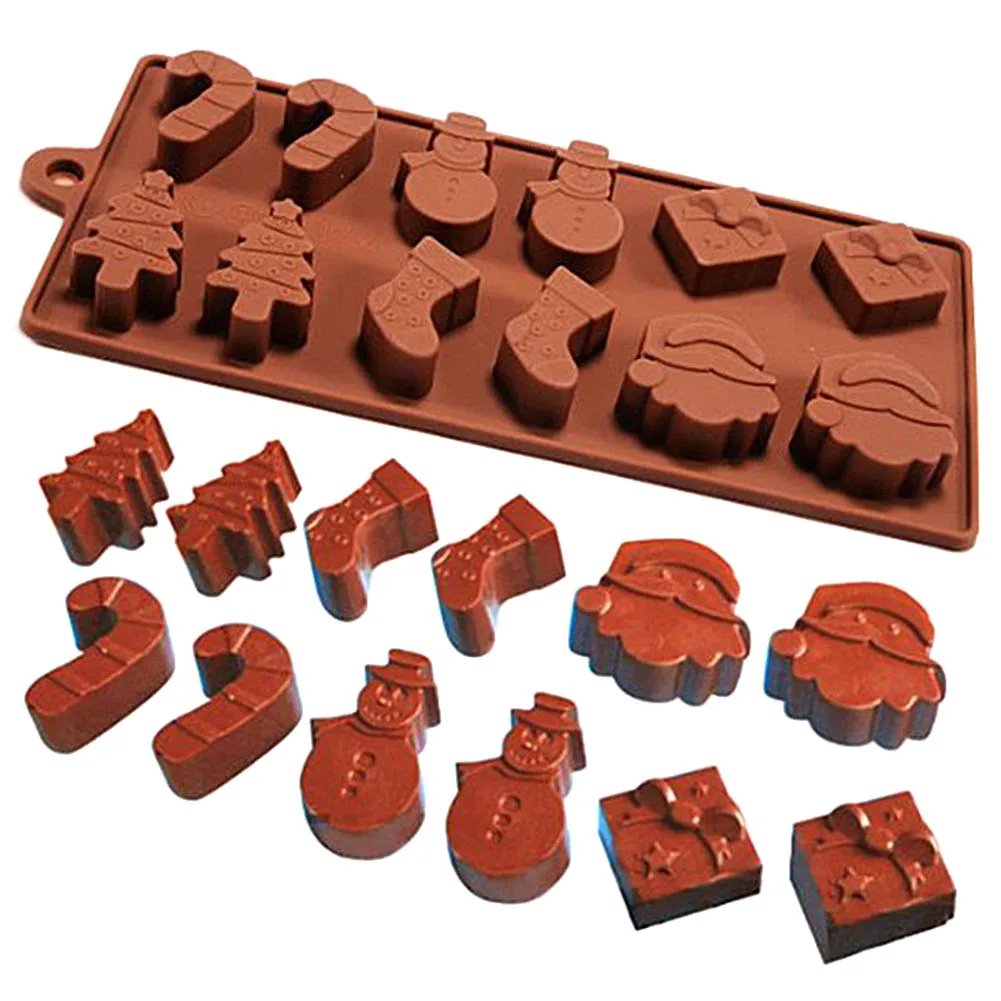 Форма для рождественского печенья инструменты украшения торта силиконовая