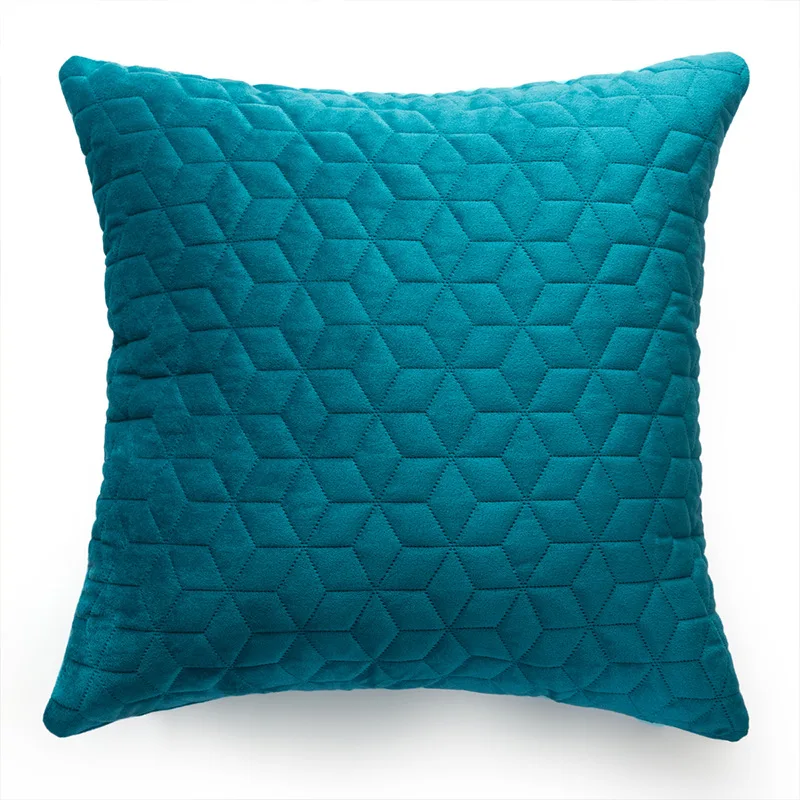 

Soft Velvet Cushion Cover Decorative Pillows Throw Pillow Case Geometric Plaid Luxury Home Decor Living Room Sofa Seat Coffee