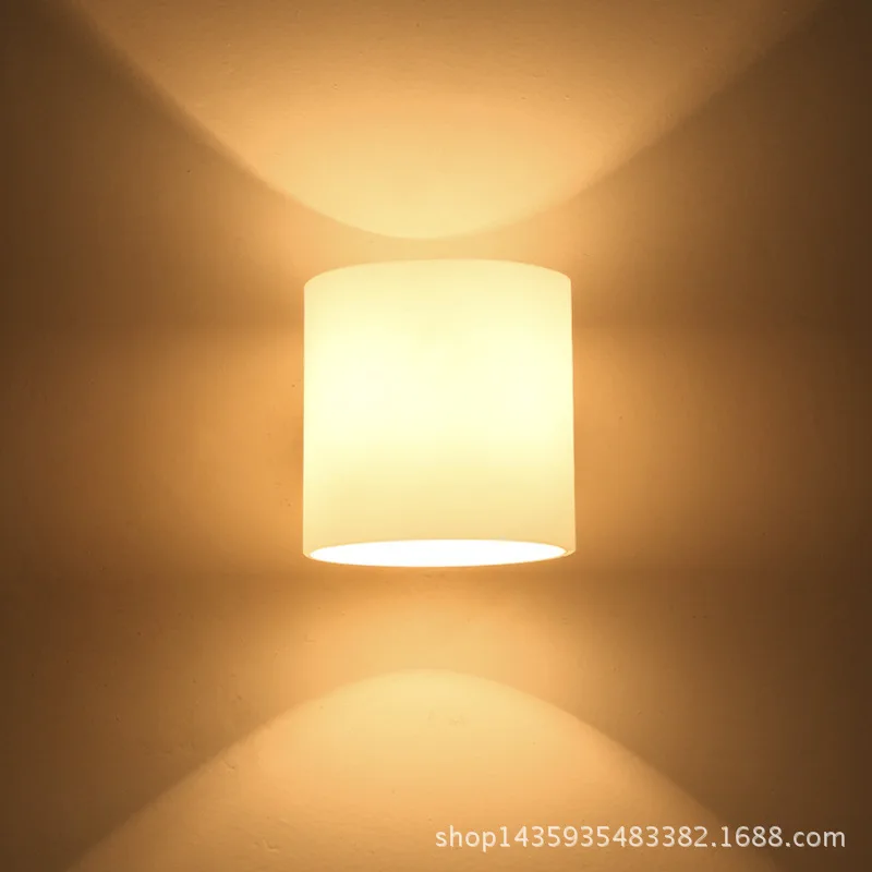 Nordic твердой древесины светодиодный настенный светильник блеск Стекло Гостиная