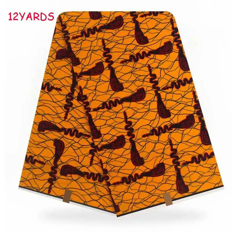Горячая распродажа! Kente восковая ткань настоящий мягкий воск хлопок африканская восковая печать ткани 12 ярдов голландский воск стиль для шитья