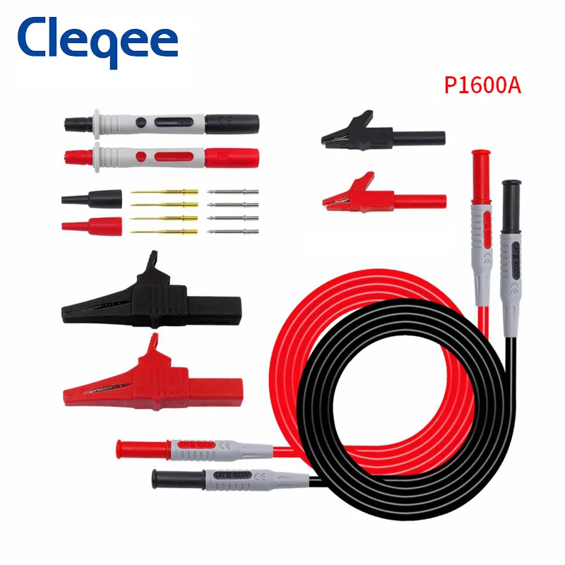 Cleqee P1600 серия мультиметр Набор испытательных проводов 4 мм вилка банан Тестовый