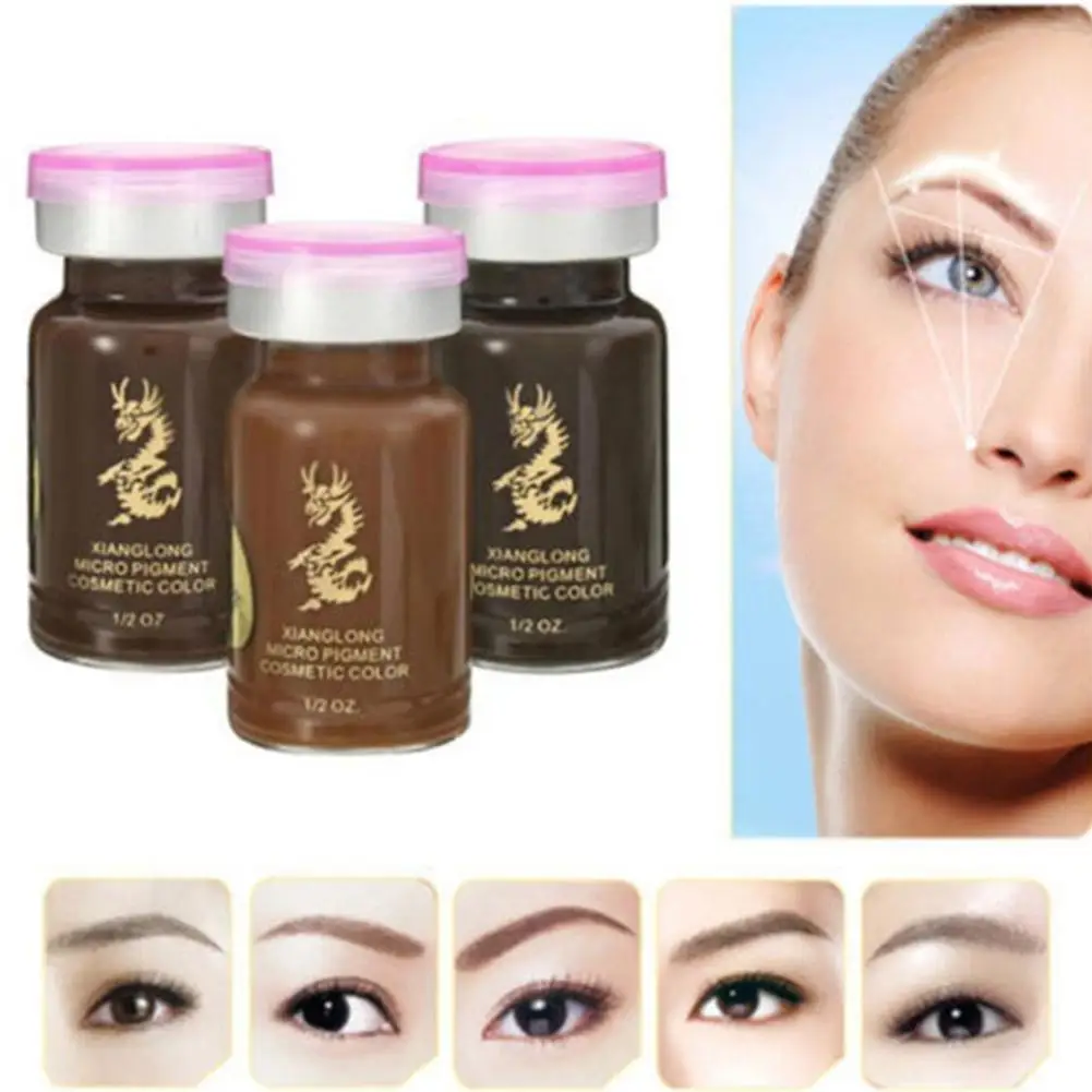 Semi Permanent Makeup Eyebrow Ink Lips Eye Line Tattoo Color Micro Blade Pigment Tatto Pigment Inks Set For Body Tattoo Art Kit