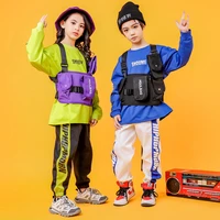 children hip hop dancing clothing sweatshirt running tops casual jogger pants girl boy jazz dance clothes costume street wear