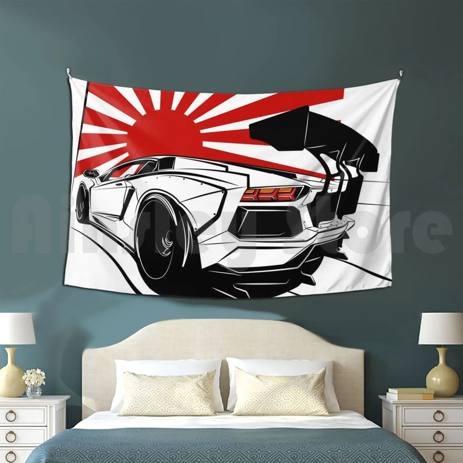 

Широкий гобелен V12 V8 V10 R8 Rs Liberty Walk, Германия, Япония, автомобильный векторный автомобиль с мотором