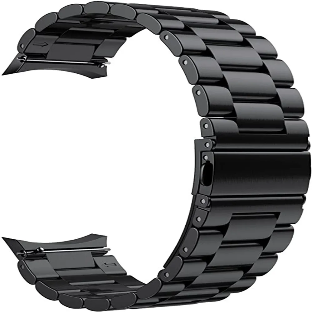 

Uni-body браслет из нержавеющей стали 40 44 мм для Samsung Galaxy Watch4 классический ремешок с тремя звеньями для Galaxy Watch4 Classic 42 46 мм