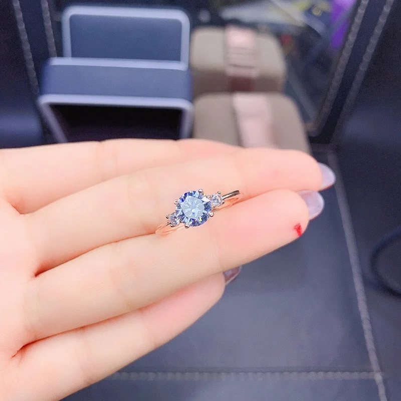 Женское Обручальное кольцо с муассанитом серого цвета | Украшения и аксессуары