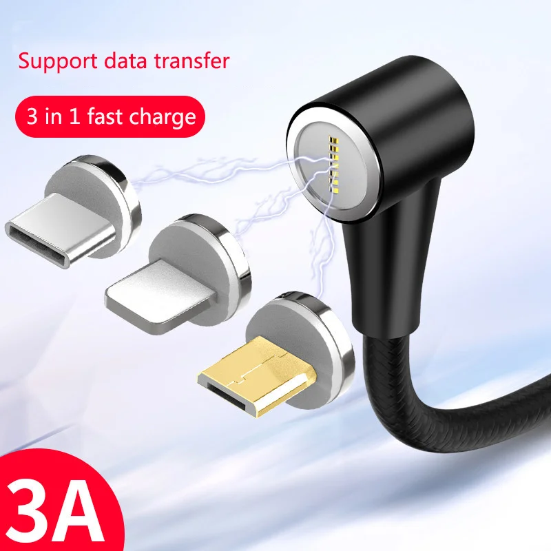 Магнитный кабель 1 м Micro usb Тип C быстрая зарядка Microusb магнитное зарядное