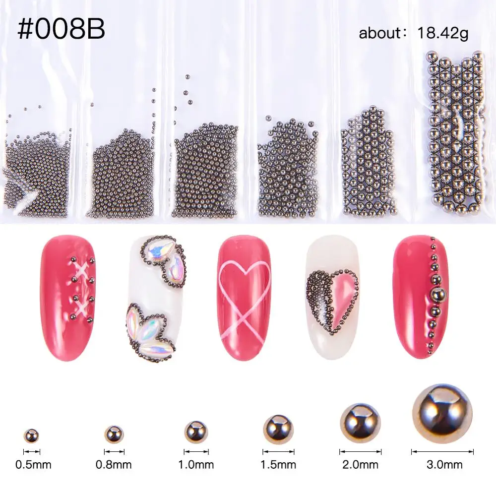 1 упаковка Микс 6 размеров 0 8 3 мм черные золотые серебристые розовые