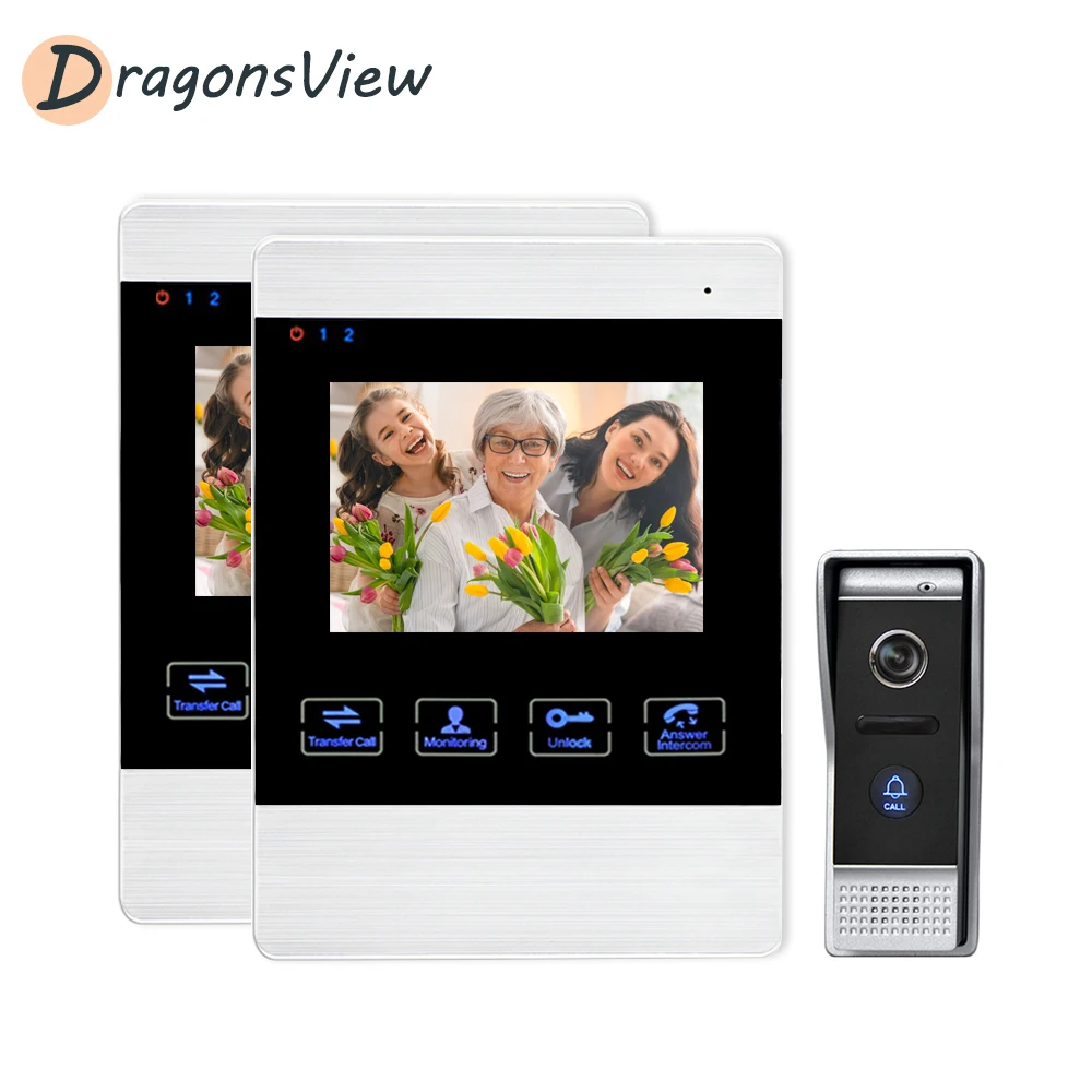 Дверной звонок Dragonsview домофон проводной видео дверной телефон система входа 1200 TVL