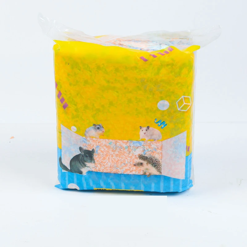 

Hamster litter Low-dust colored cotton Hamster bed litter Totoro Guinea pig warm paper cotton deodorant urine pet necessities