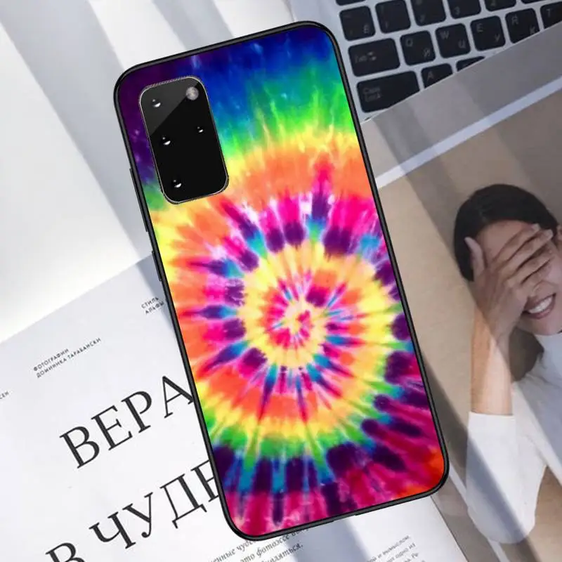 

Tie dye colorful Phone Case For Samsung galaxy S 7 8 9 10 20 edge A 6 10 20 30 50 51 70 note 10 plus