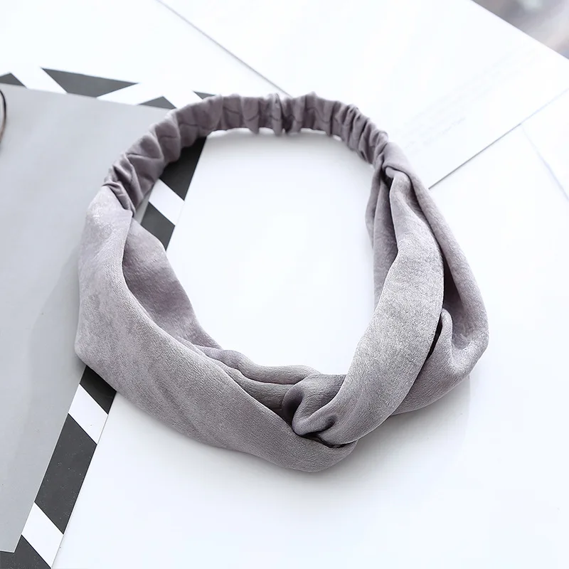 Новая модная повязка для волос популярная широкая сторона Ретро Леди связка