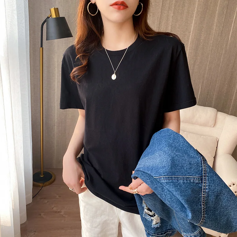 

Топы, футболка, женская футболка с коротким рукавом, фуксия, белый