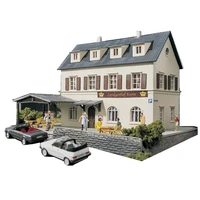 ho scale 187 train model town hotel architectural model railway sand table scene matching abs assembly