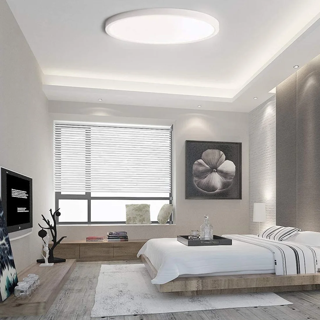 

Ultra Slim LED Ceiling Light Modern LED Panel Light 6/9/13/18/24W 85-265V Bedroom Kitchen Surface Mount Panel Recessed Panel