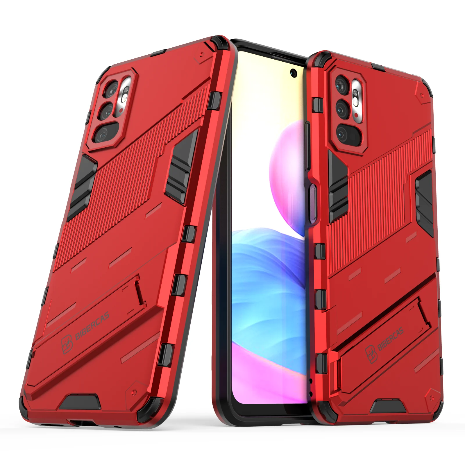 

Phone Case For Xiaomi Redmi Note 10 10S Pro Max 5G 4G Luxury Thin And Light Shockproof protection Armor invisible bracket Cover