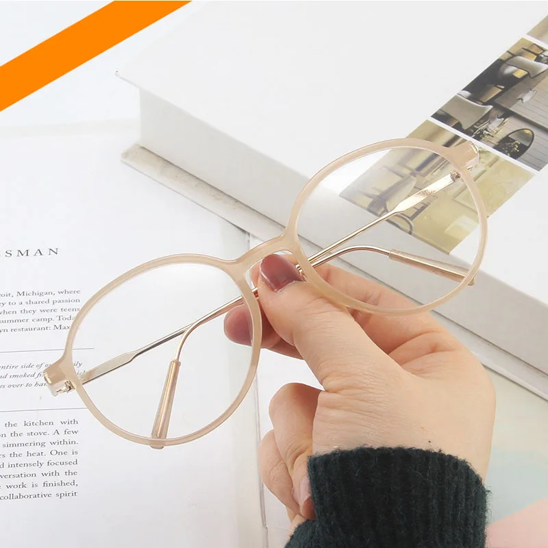 

Women Men Round Computer Glasses Blue Light Blocking Optical Eye Glasses Metal Vintage Spectacle Oculos Luxury Glasses M013