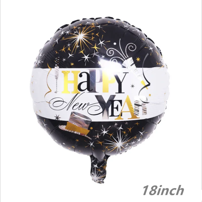 2 шт. новый воздушный шар черное золото с Новым годом пятиконечная звезда