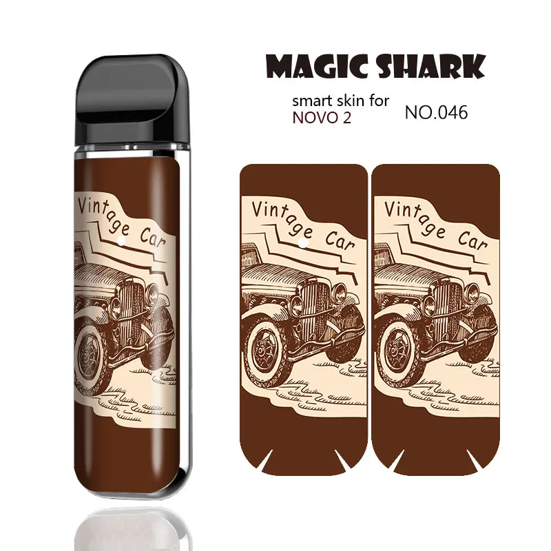 

2.5D Bumpy PVC Motorcycle USA Flag Car Skull Vape Pod Sticker Case Film Cover Skin for Smok Novo 2