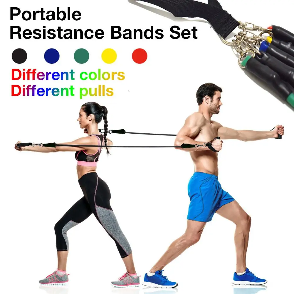 11 шт./компл. Тяговая веревка фитнес-упражнения резистивные ленты для йоги