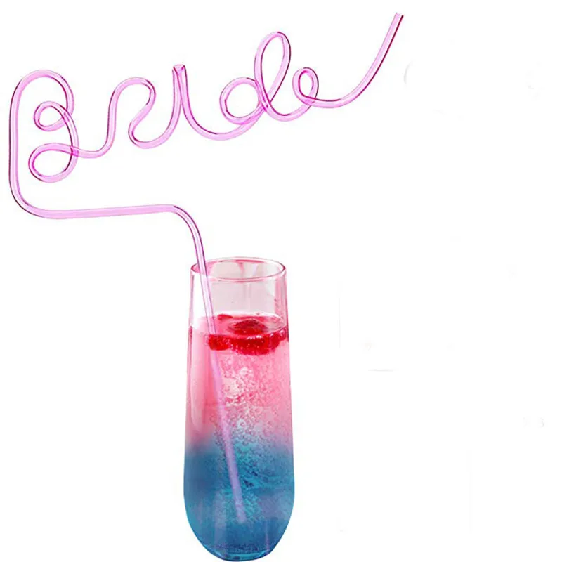 Креативные многоразовые трубочки с буквами пластиковые соломинки для