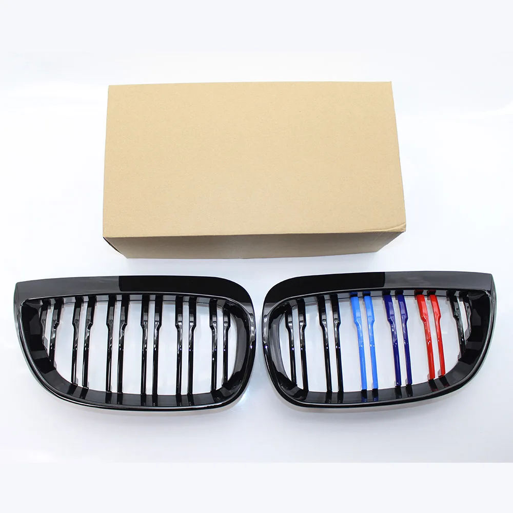 2x/набор глянцевый черный M стиль решетка двойная планка подходит для BMW E81 E82 E87 2004