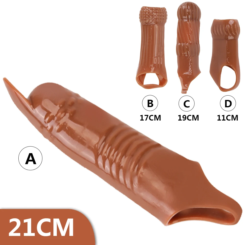 Удлинитель пениса рукава для члена эротическая игрушка мужской презерватив