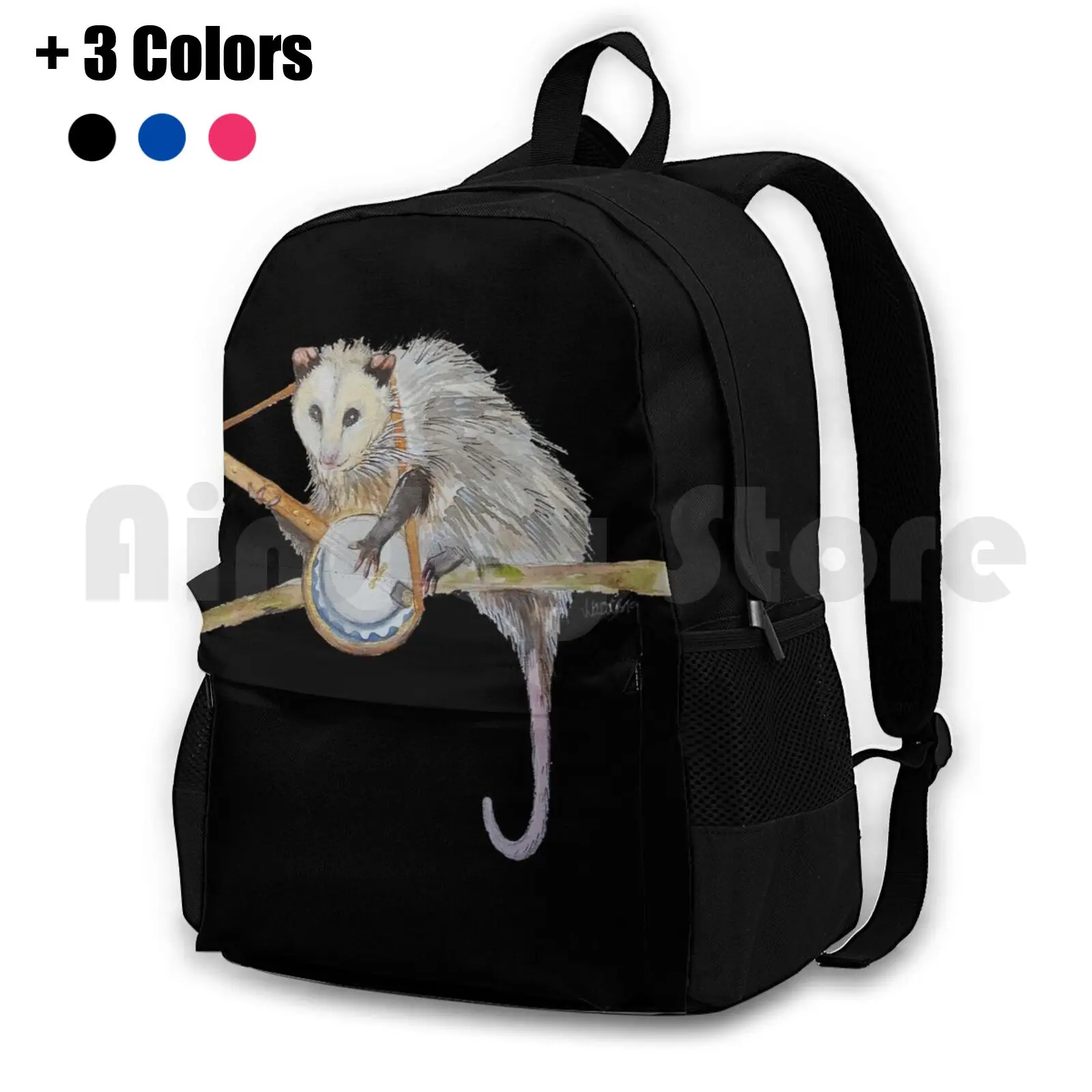 

Trash Banjo Opossum Outdoor Hiking Backpack Waterproof Camping Travel Opossum Possum Banjo Trash Trash Possum Trash Opossum