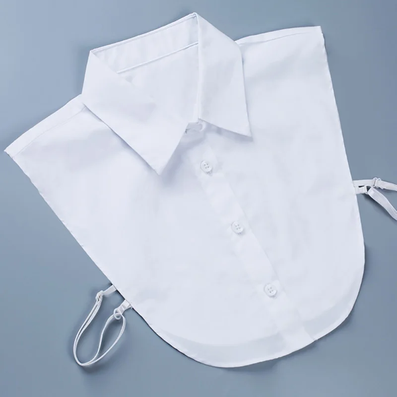 Женский хлопковый ложный воротник простой белый черный галстук Женская